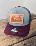 Tri Color hyck Leather Patch Hat