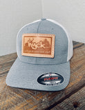 Tri Color hyck Leather Patch Hat