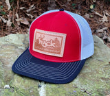 Tri Color hyck Leather Patch Hat