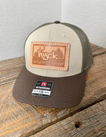 Tri Color hyck Leather Patch Hat