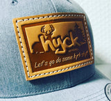 Tri Color hyck Leather Patch Hat