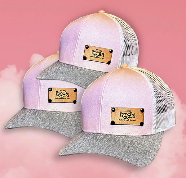 Powder Pink & Heather Grey hyck hat