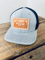 Tri Color hyck Leather Patch Hat