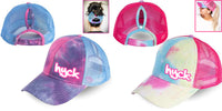 hyck tie dye messy bun ponytail hat